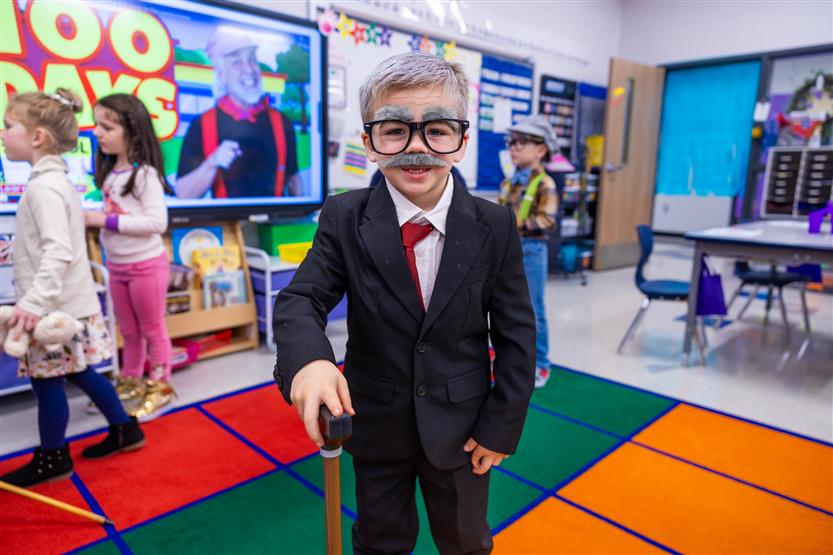 Jordan Elementary students celebrate the 100th day of school